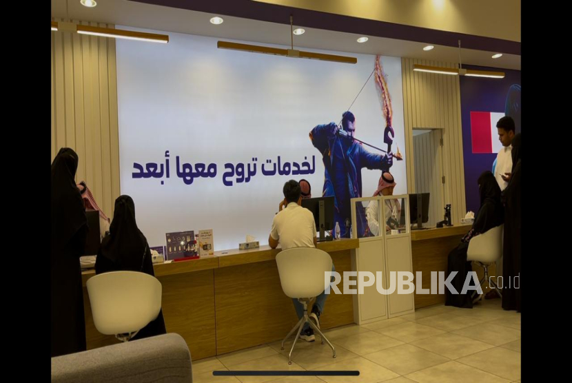 Gerai provider telekomunikasi di Makkah Arab Saudi