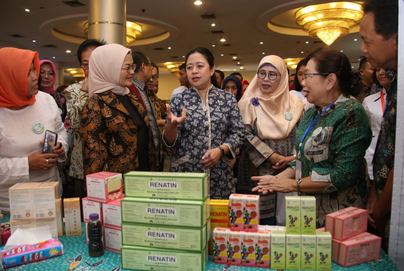 Gerakan Usaha Mikro Kecil Menengah (UMKM) Jamu Berdaya Saing dan Herbal Indonesia Expo 2018 yang berlangsung di Smesco Tower, Jakarta, Rabu (12/12) pagi.