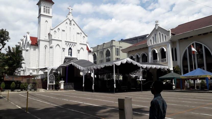 Gereja Katedral Bogor, Ahad (28/3) sore. 