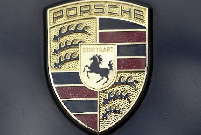 GERMANY/ - File photo of a Porsche car emblem in Warsaw
