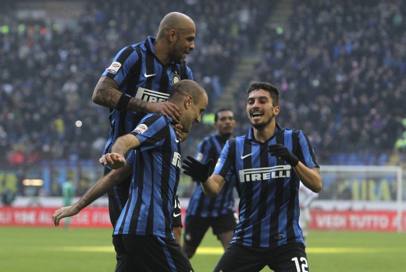 Gol Palacio tak mampu membawa kemenangan Inter Milan atas tamunya, Carpi, Ahad (24/1) malam WIB. Inter ditahan imbang 1-1.