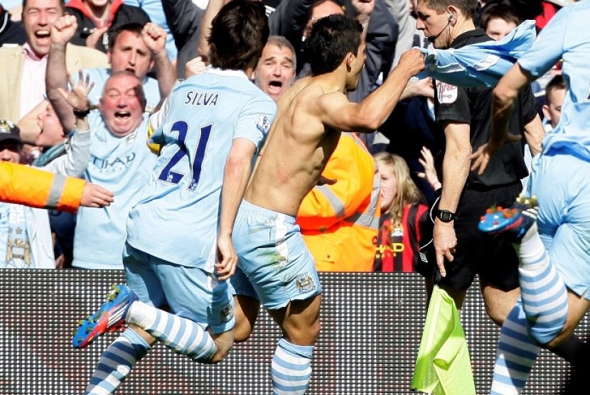 Gol Sergio 'kun' Aguero menit ke-94 bawa City Juarai Liga Inggris 2011/2012
