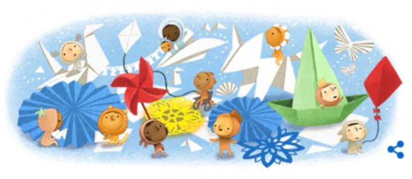 Google Doodle Hari Anak Nasional.