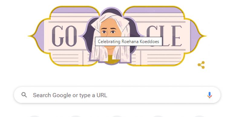 Google doodle menampilkan Roehana Koeddoes