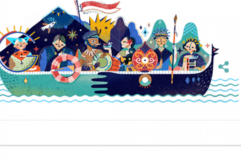 Google Doodle menyambut kemerdekaan Indonesia ke 72
