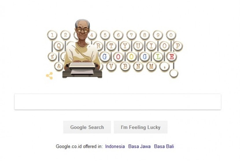 Google Doodle Pramoedya Ananta Toer.