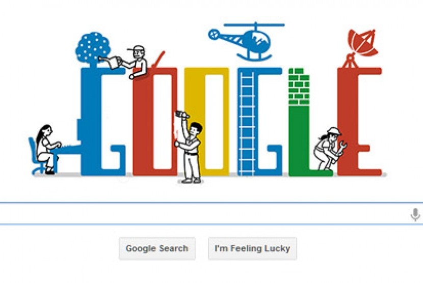 Google rayakan hari buruh internasional.