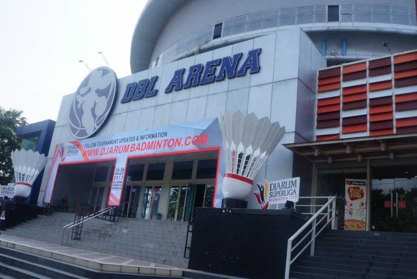 GOR DBL Arena tempat dilaksanakannya Djarum Superliga Badminton 2017, 19-26 Februari 2017