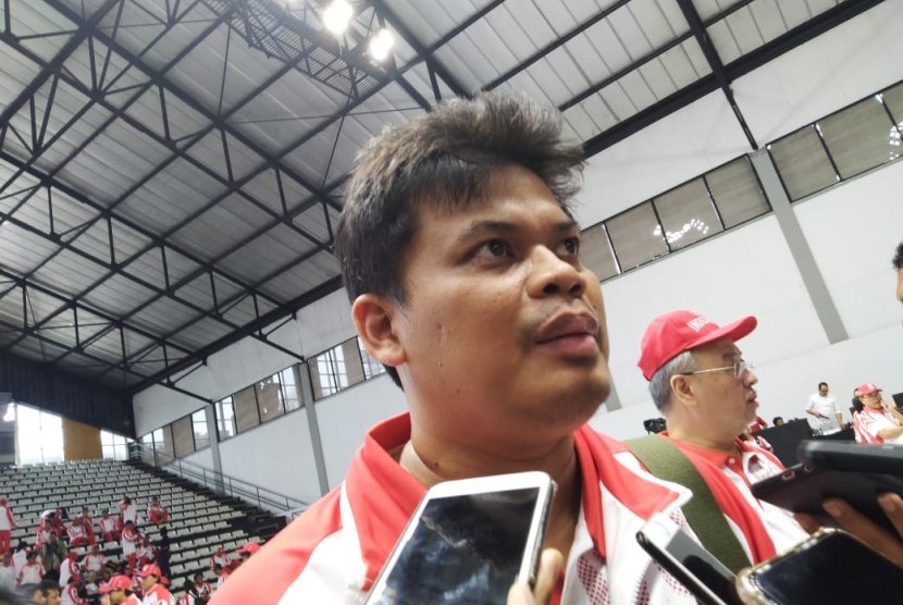 Grandmaster Catur Indonesia, Susanto Megaranto saat ditemui di upacara pengukuhan atlet SEA Games 2019 di Hall Basket Gelora Bung Karno (GBK) Jakarta, Rabu (27/11). 