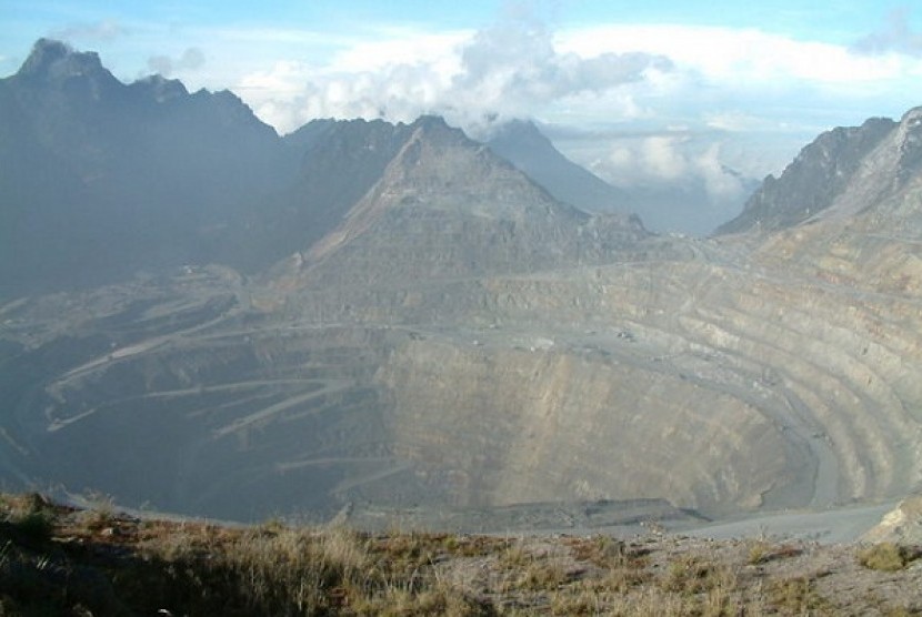 Grasberg mine area in Mimika, Papua (illustration)