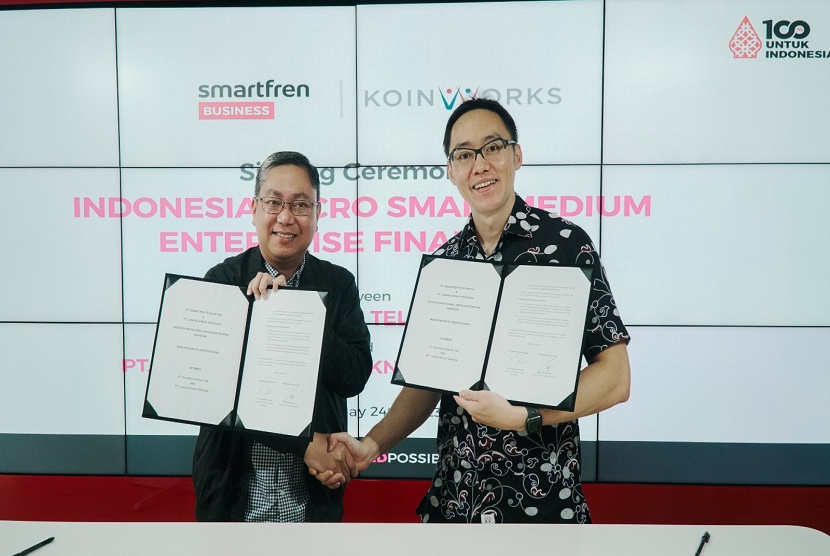 Group PT Smartfren Telecom Tbk, Smartfren Business bekerja sama dengan KoinWorks mengembangkan pembiayaan UMKM yang lebih murah. Adapun kerja sama ini merupakan langkah strategis untuk mempermudah UMKM Indonesia dalam mengakses solusi digital dan mengembangkan usahanya.