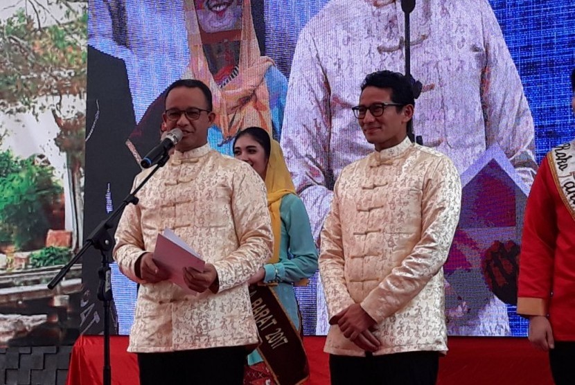 Gubernur DKI Jakarta Anies Baswedan dan Wakil Gubernur Sandiaga Uno.
