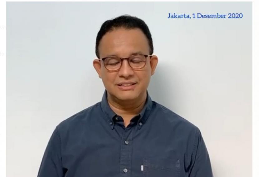 Gubernur DKI Jakarta ANies Baswedan melalui video mengunggah penjelasan dirinya positif covid-19.