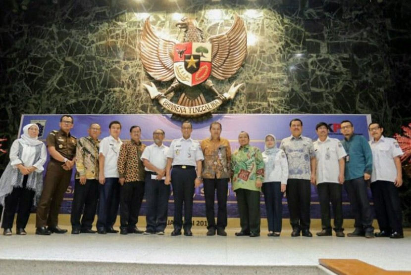 Gubernur DKI Jakarta Anies Baswedan saat peluncuran Program Jakarta Satu di Balai Kota DKI Jakarta