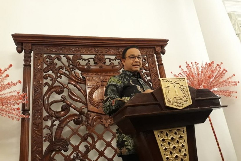 Gubernur DKI Jakarta, Anies Rasyid Baswedan di Balai Kota DKI Jakarta, Jumat (7/12). 