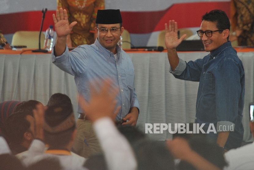 Gubernur DKI Jakarta Periode 2017-2022 Anies Baswedan dan Wakil Gubernur Sandiaga Uno.