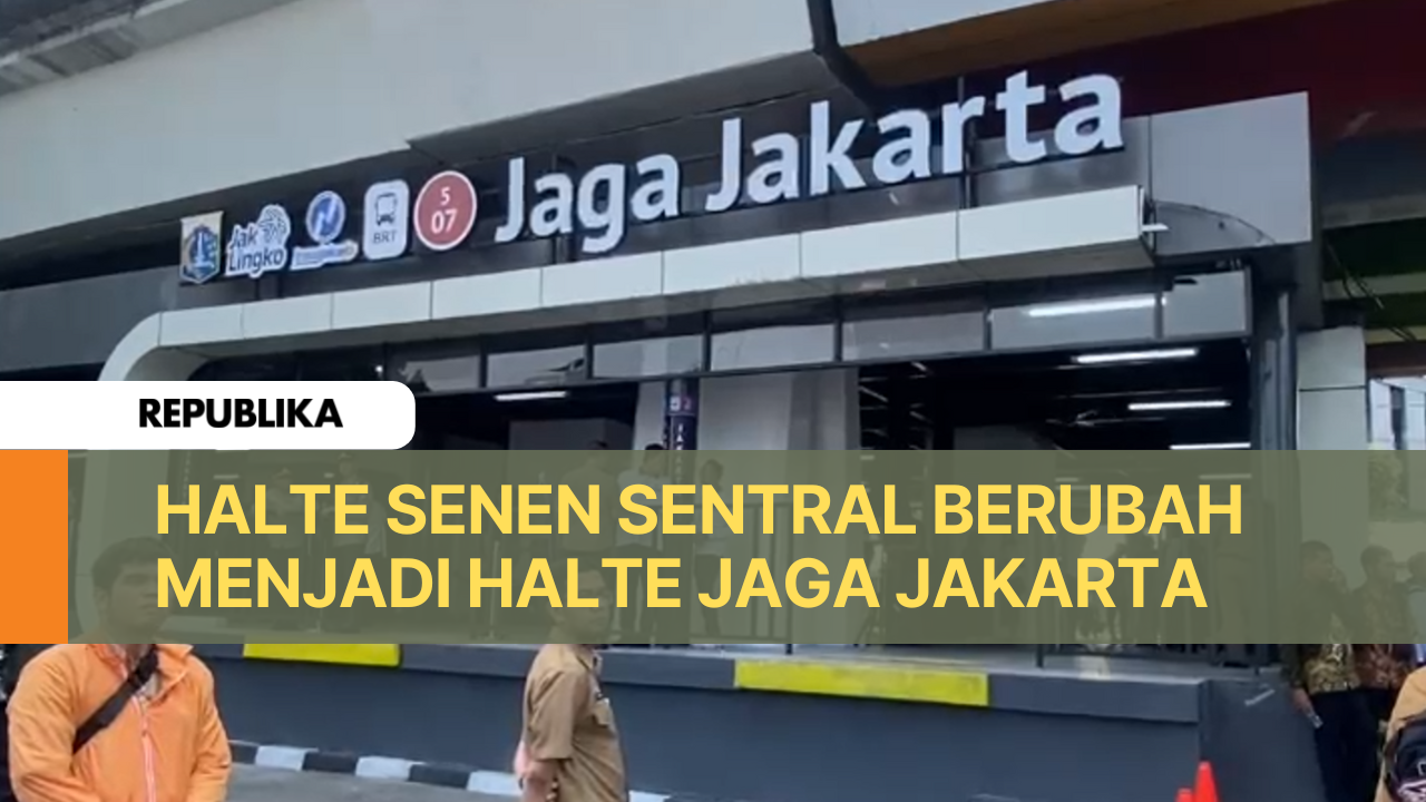 Pramono Anung meresmikan perubahan nama Halte Senen Sentral menjadi Halte Jaga Jakarta