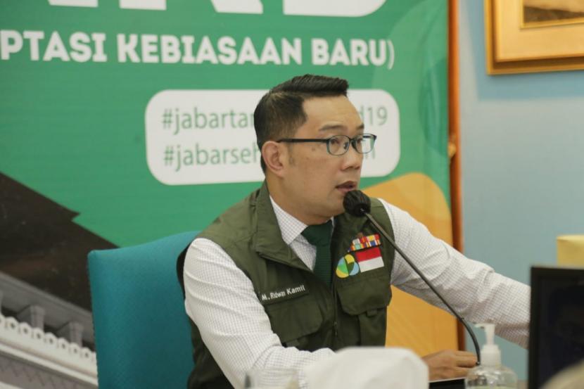 Gubernur Jawa Barat, Ridwan Kamil. Ridwan Kamil menyatakan, ekspor Jawa Barat merupakan yang tertinggi di Tanah Air meski di tengah pandemi.