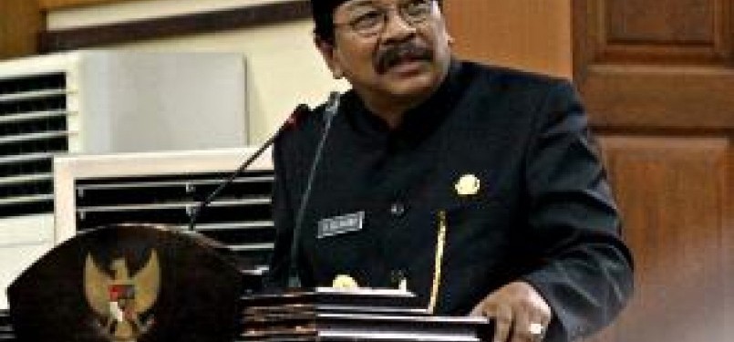 Gubernur Jawa Timur Soekarwo yang akrab dipanggil Pakde Karwo.