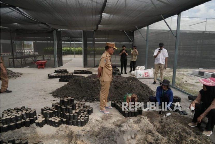 Gubernur Kalimantan Tengah (Kalteng) H. Agustiar Sabran melakukan kunjungan langsung ke Persemaian Permanen Modern yang terletak di Jalan Hiu Putih Lanjutan, Palangka Raya, Senin (26/5/2025).