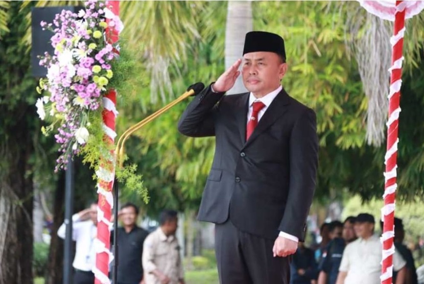 Gubernur Kalteng H Sugianto Sabran pimpin Upacara Hari Jadi ke-67 Provinsi Kalteng, di Halaman Kantor Gubernur Kalteng, Senin (27/5/2024).