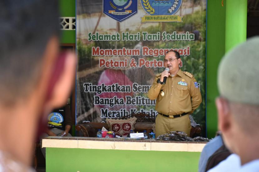 Gubernur Kepulauan Bangka Belitung (Babel), Erzaldi Rosman, meresmikan Rumah Produksi Kopi Geddong Forum Masyarakat Petani (FORMAP) di Desa Lampur, Kecamatan Sungai Selan, Senin (28/9).