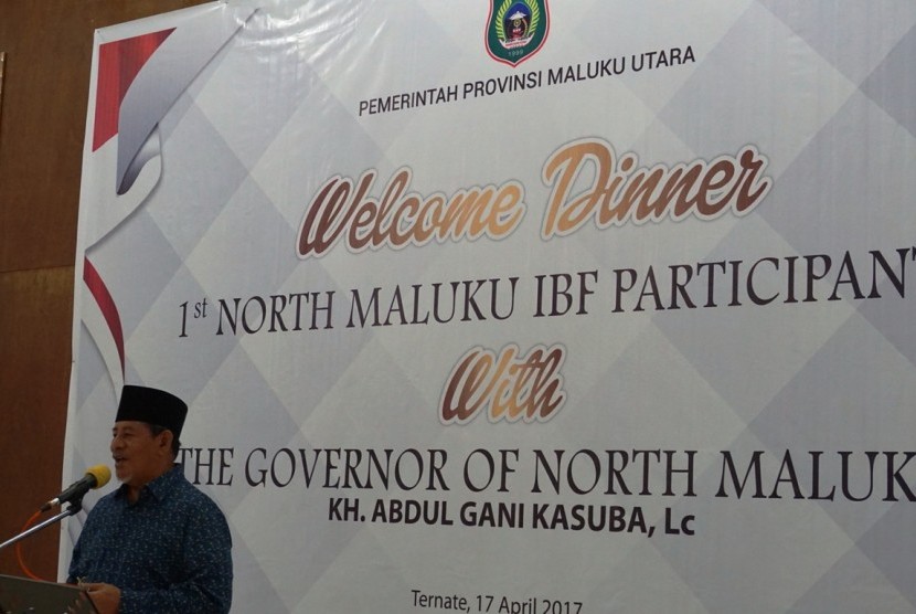 Gubernur Maluku Utara (Malut) KH Abdul Gani Kasuba di kediaman Gubernur, Ternate, Senin (17/4) malam.