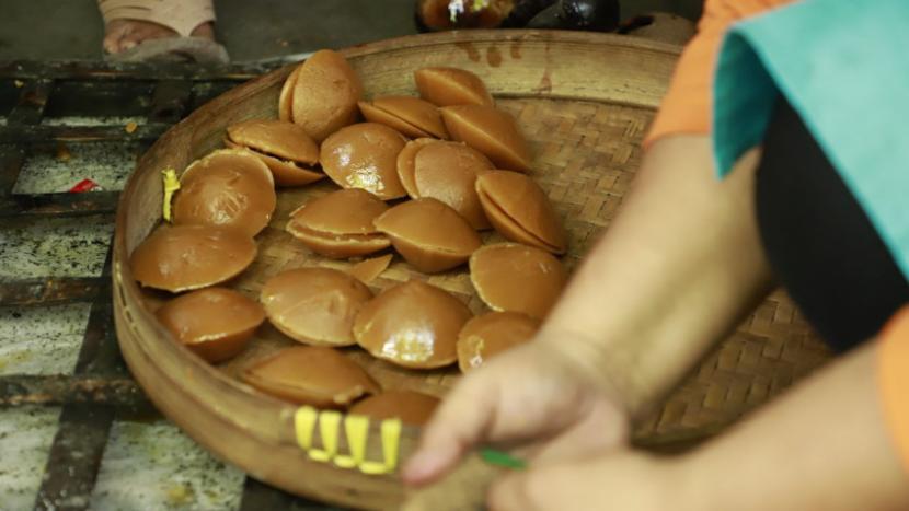 Gula jawa hasil produksi perajin di Triwidadi Bantul, DIY.