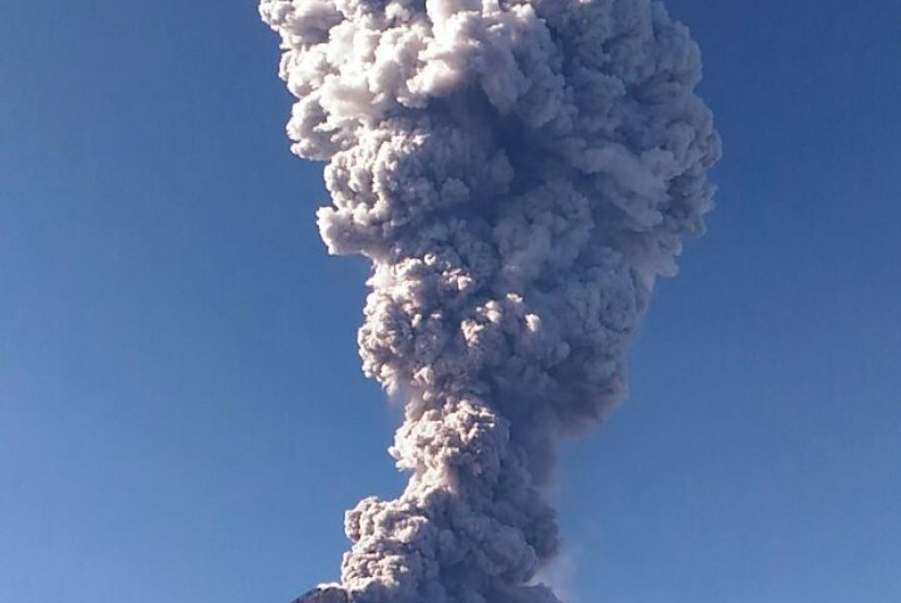 Merapi phreatic eruption.