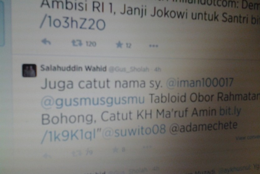 Gus Sholah merasa dicatut kubu Jokowi soal tabloid Obor Rahmatan Lil Alamin