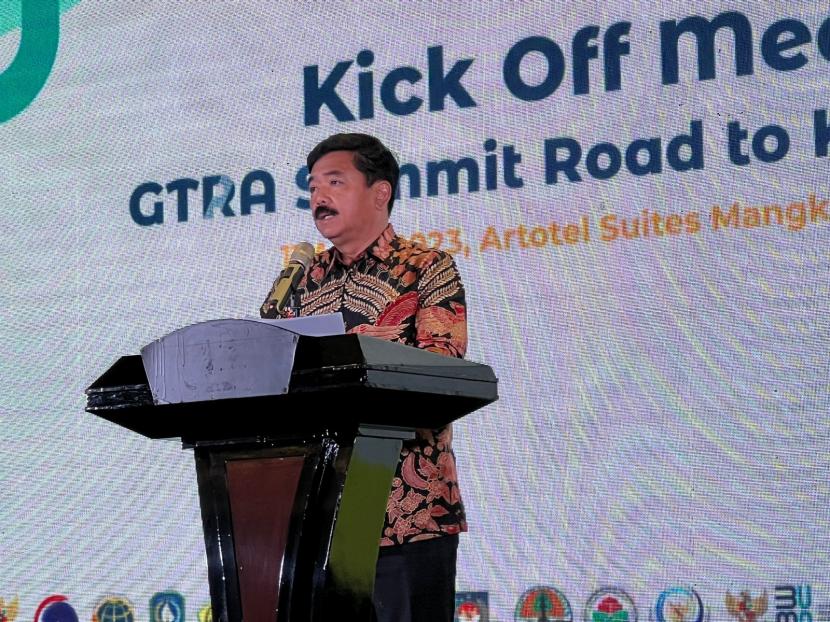 Hadi Tjahjanto dalam pembukaan GTRA Summit di Jakarta, Selasa (11/4/2023).