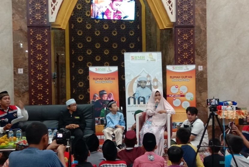 Hafizh Cilik, Naja Hudia tampil dalam acara sosialisasi Rumah Quran Pedalaman yang diadakan oleh BMH Sumut.