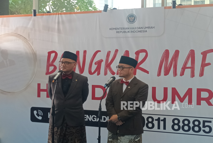 Menteri Haji dan Umrah, Gus Irfan, dan Wakil Menteri Haji dan Umrah (Wamenhaj), Dahnil Anzar Simanjuntak.