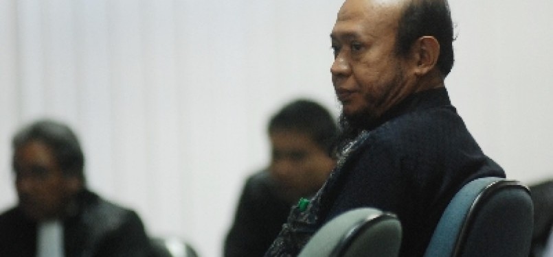 hakim non Aktif Syarifuddin ketika divonis majelis hakim di Pengadilan Tindak Pidana Korupsi (TIPIKOR), Jakarta 