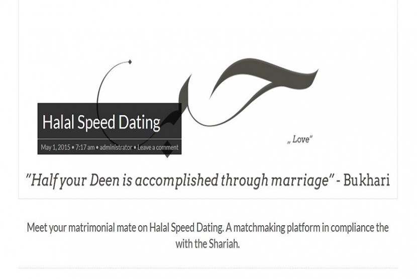 Halal Speed Dating, Situs Kencan Syariah