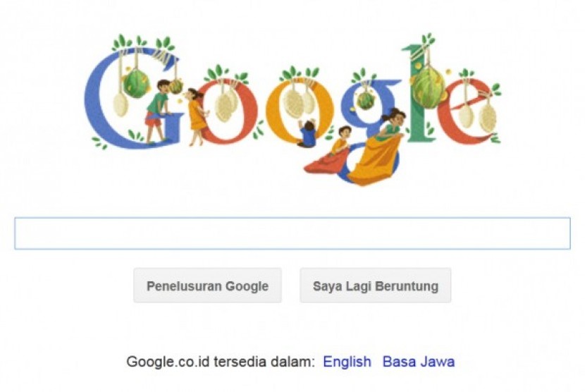 Halaman muka mesin pencari Google pada 17 Agustus 2012.
