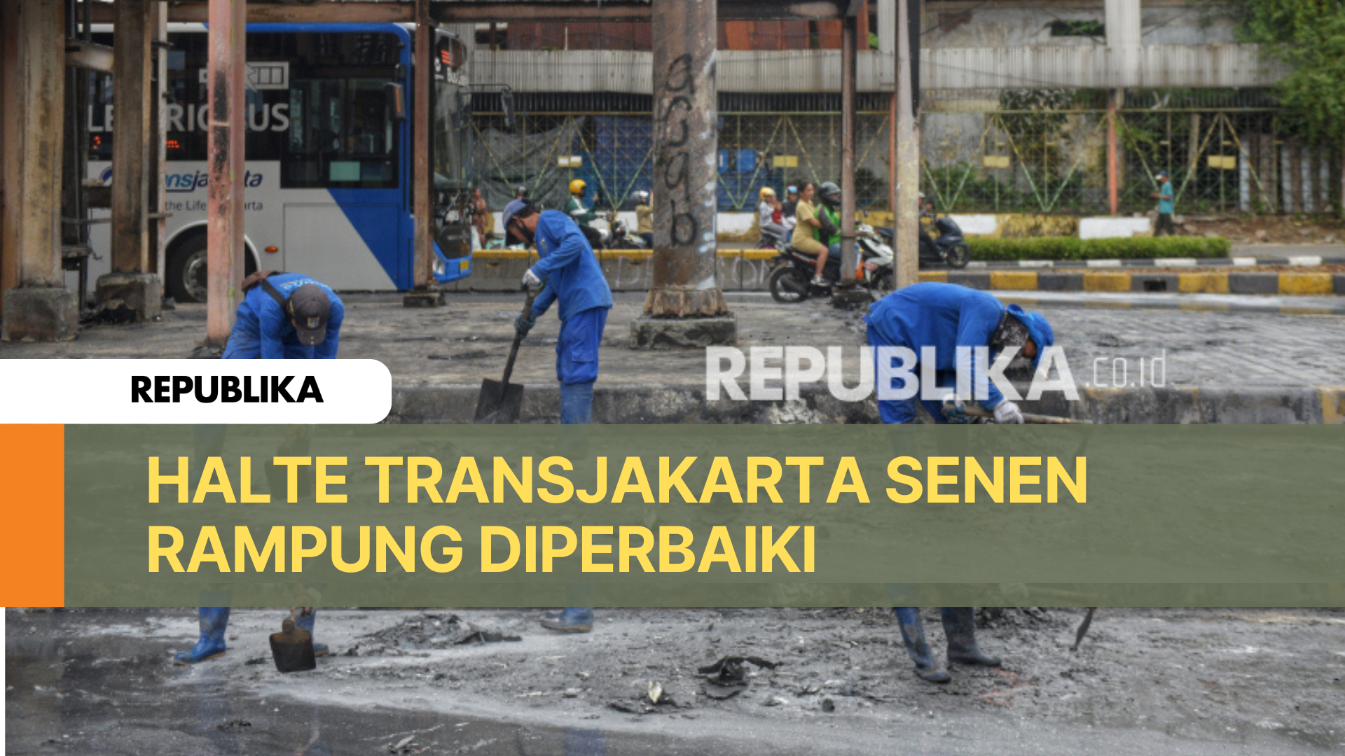 Halte TransJakarta Senen Diresmikan 8 September Usai Rusak Akibat Demo