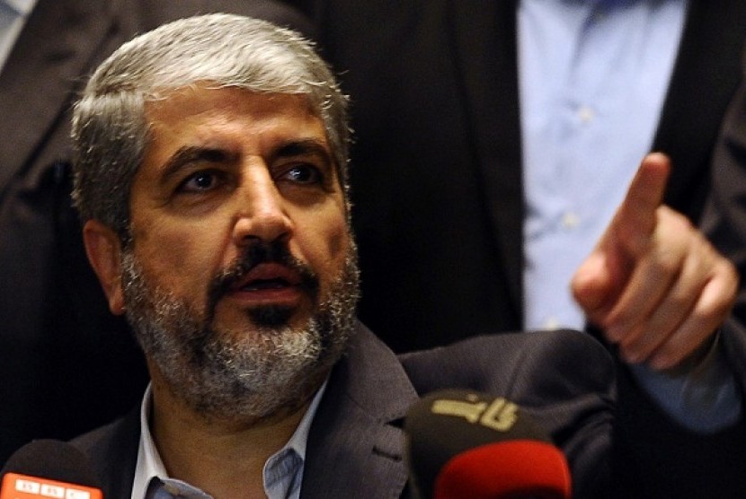Hamas leader in exile Khaled Meshaal (file photo) 