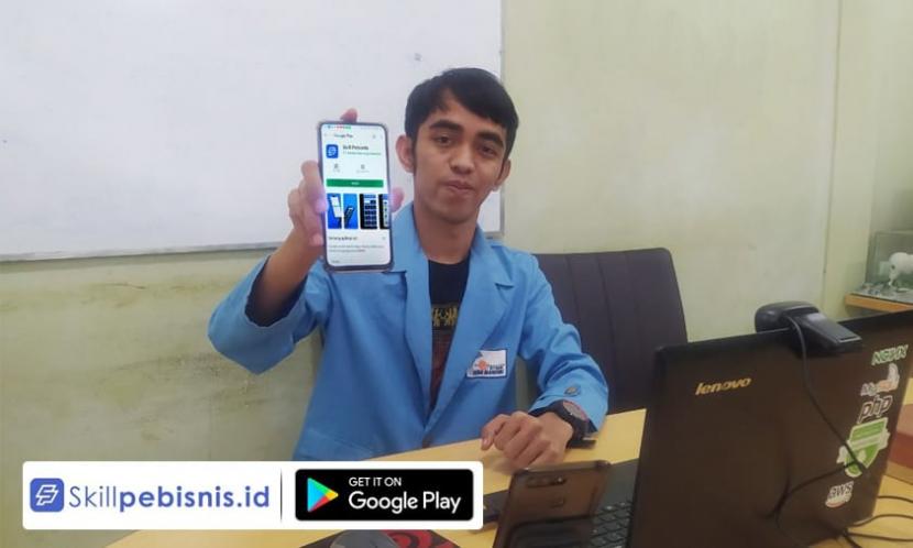 Hamdan, mahasiswa  Pascasarjana (S2) Universitas Nusa Mandiri (UNM) menciptakan aplikasi startup khusus UMKM yang diberinama Sklilpebisnis.id.