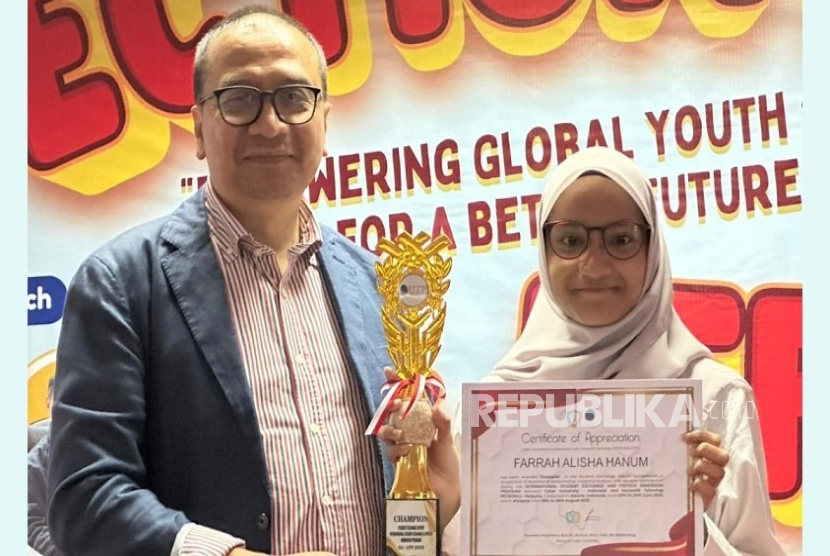 Hanum, seorang mahasiswi Program Studi (Prodi) Bisnis Digital Cyber University