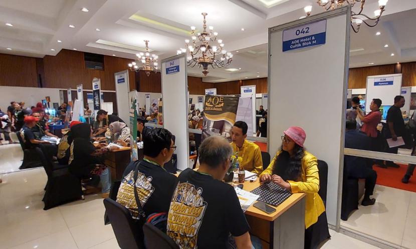 Hari pertama pelaksanaan Gedong Songo Travel Fest 2023, yang digelar Dinas pariwisata Kabupaten Semarang, di Hotel Griya Persada, Bandungan, Kabupaten Semarang, Jawa Tengah, Selasa (5/12/2023).