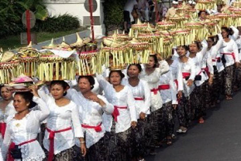 Hari raya kuningan umat Hindu di Bali. (ilustrasi)