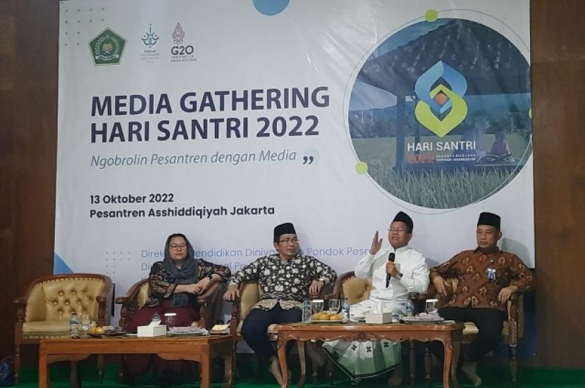  Media Gathering Hari Santri 2022 di Ponpes Asshiddiqiyah, Jakarta Barat, Kamis (13/10/2022).