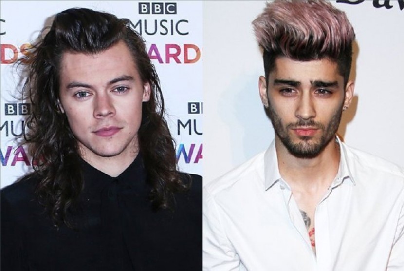 Harry Styles dan Zayn Malik (kanan)