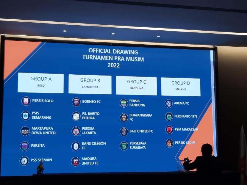 Hasil drawing turnamen pramusim Liga 1 2022. 