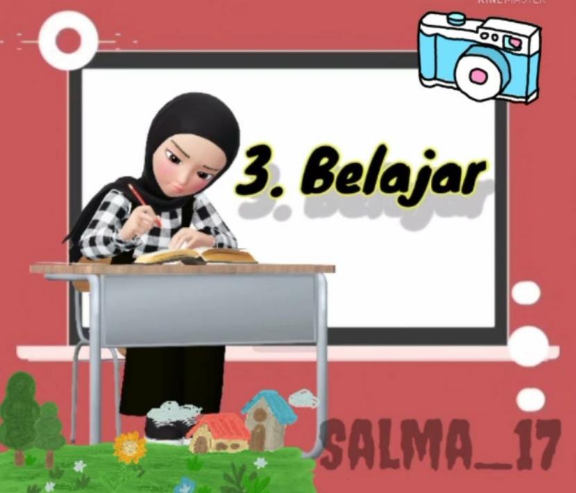 Hasil karya edit video Salma Nadhifa Almira, siswa kelas V SDIT Al-Mufid Bekasi, yang mengisi waktu liburnya dengan ikut kelas Edit Videografi bersama Itemplate.id
