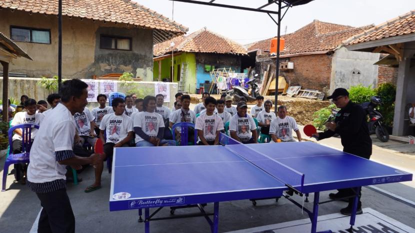 Hasil revitalisasi fasilitas olahraga yang berada di Desa Cijoho, RT 19/03, Kelurahan Cijoho, Kecamatan Kuningan, Kabupaten Kuningan, Jawa Barat.