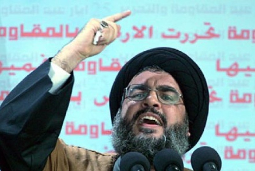 Pemimpin Hizbullah Lebanon, Hassan Nasrallah, menyatakan Israel berupaya serobot cadangan gas di lepas Pantai Karish Lebanon   