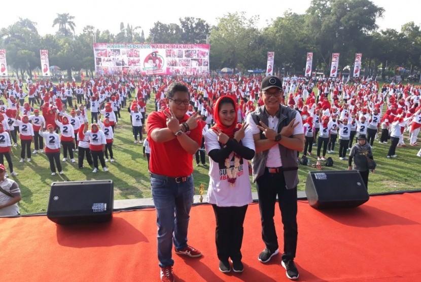 Hasto Kristiyanto dalam safari politiknya ke Ngawi, Magetan, Bojonegoro, Lamongan, Gresik dan Surabaya.