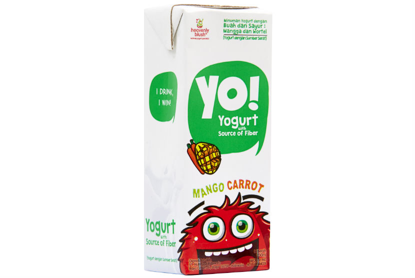 Heavenly Blush Yo! Yogurt for Kids,  minuman yogurt untuk anak-anak yang mengandung serat buah dan sayur. 